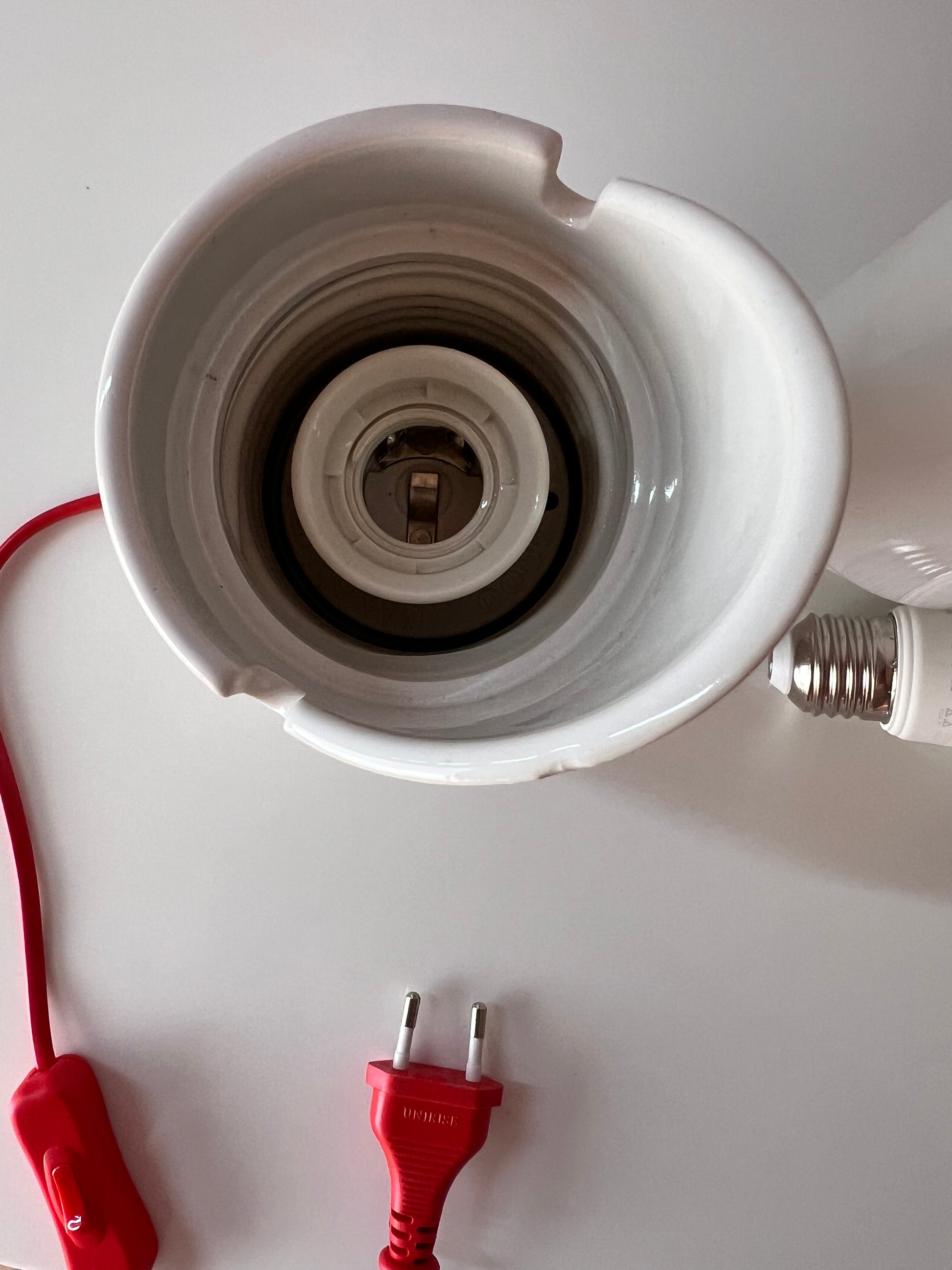 Wand-oder Tischlampe Modell 6050 weiß von Sigvard Bernadotte für Ifö