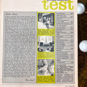 Stiftung Warentest Zeitschrift Juli 1973
