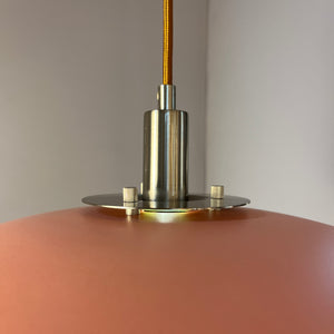 Lamellenlampe neu lackiert peach gelb mint aus Dänemark