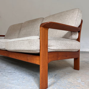 3-Sitzer Sofa Teak & Wolle aus Dänemark