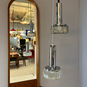 Pendelleuchte Modell P105 Glas Chrom von STAFF