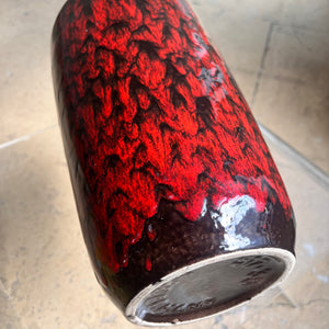 Bodenvase Lava 517-38 rot von Scheurich West Germany