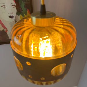 Hängelampe Kupfer Glas von Nanny Still für Raak