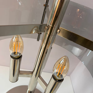 Tischlampe Chrom & Rauchacryl