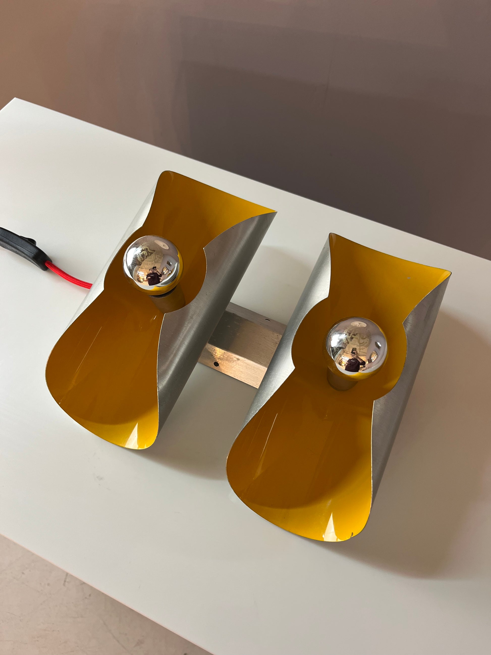 Wandlampe gelb silber von Massive