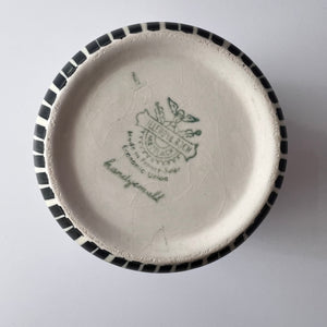 Handbemalte Vase creme schwarz von Maria Köhler für Villeroy & Boch