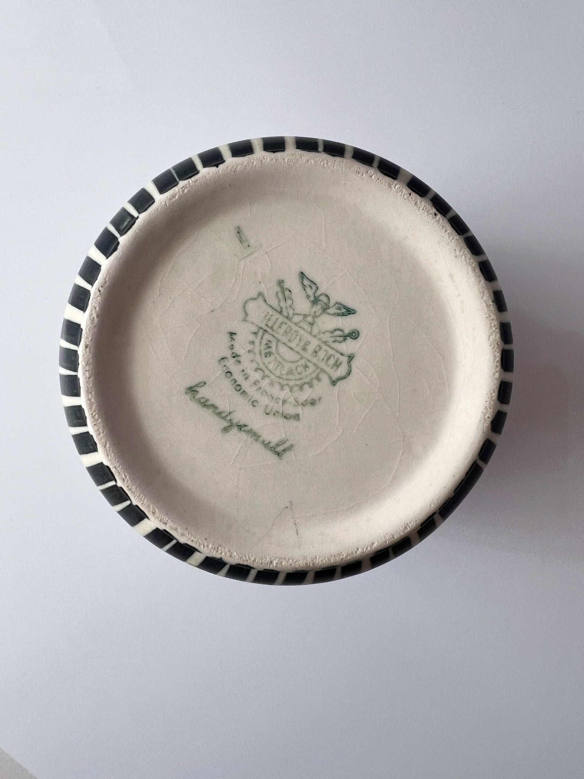 Handbemalte Vase creme schwarz von Maria Köhler für Villeroy & Boch