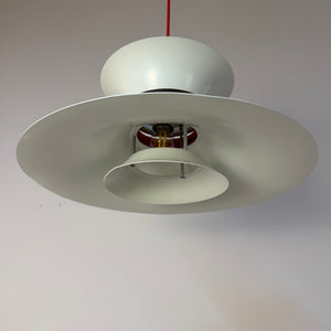 Lamellenlampe weiß schwarz von Bent Nordsted für Lyskaer Belysning