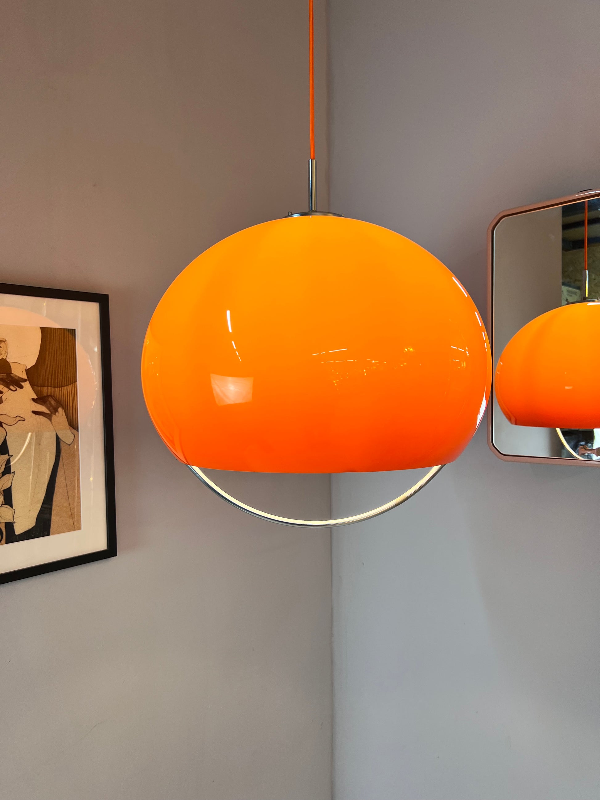 Hängelampe orange Kunststoff von Guzzini