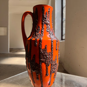 Bodenvase Fat Lava orange von Scheurich West Germany