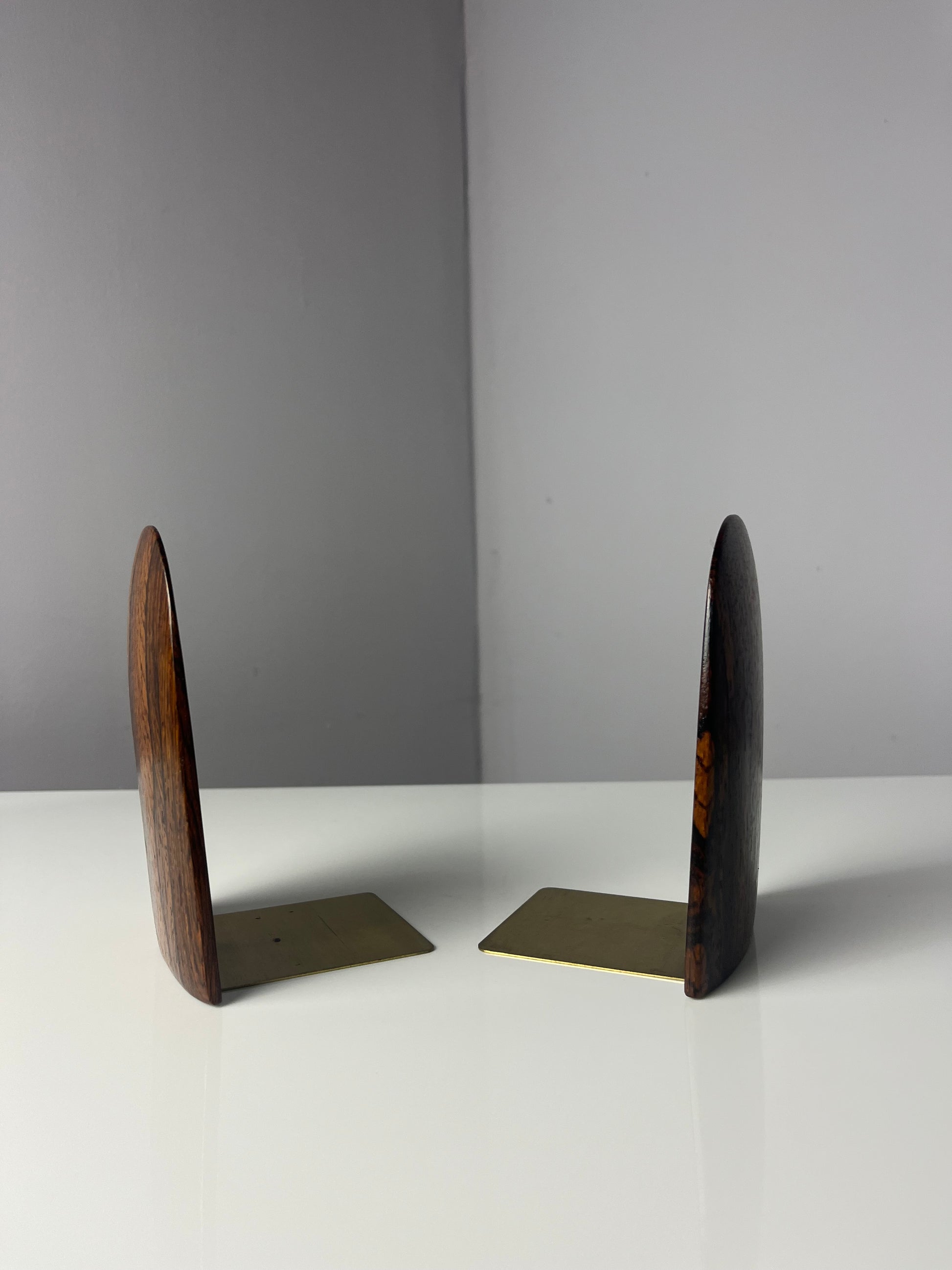 Set: 2x abgerundete Buchstütze Palisander