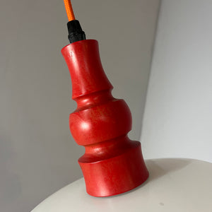 Hängelampe weiß orange rot