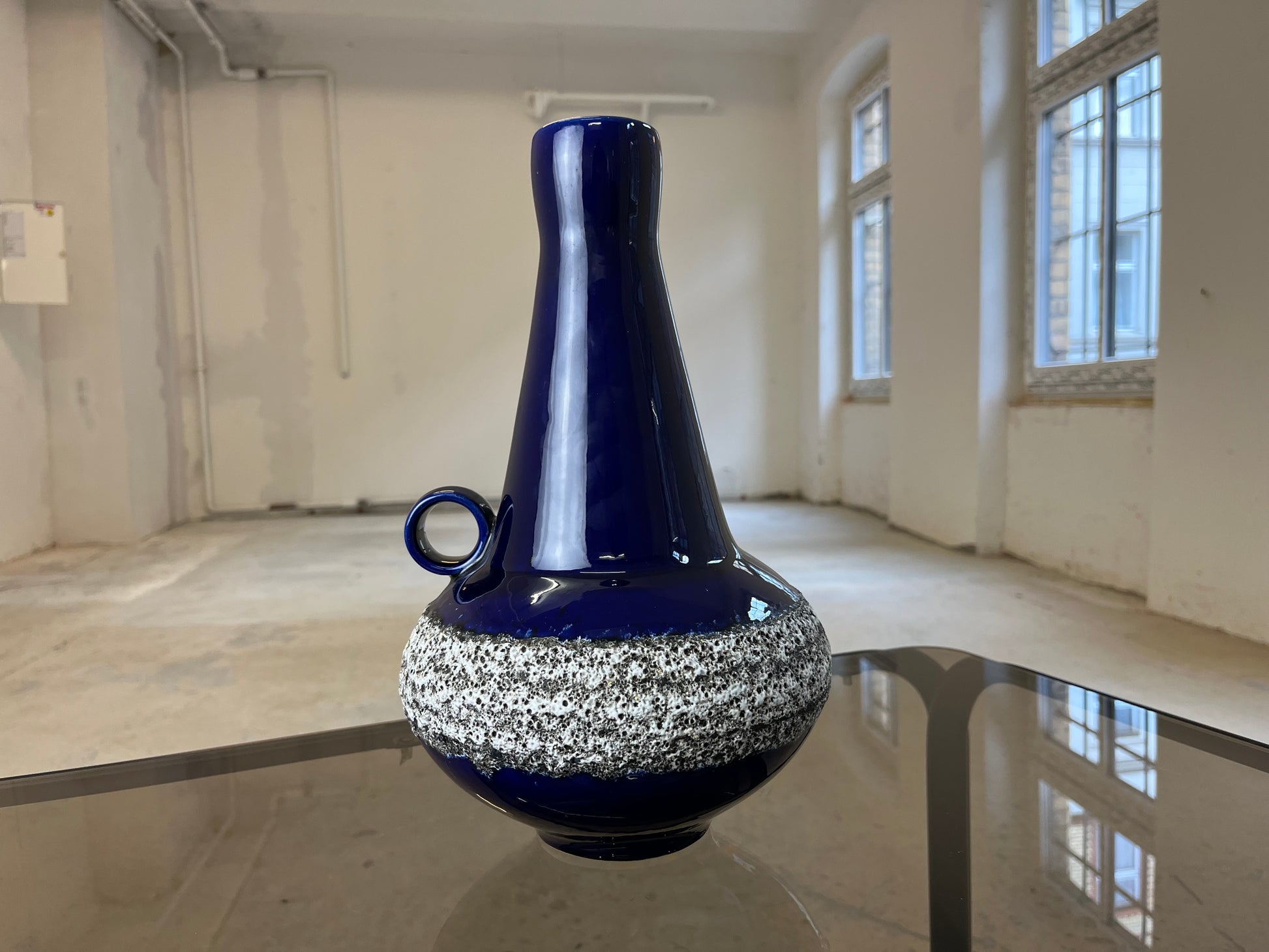 Vase 408-30 Fat Lava Königsblau von Fohr Keramik