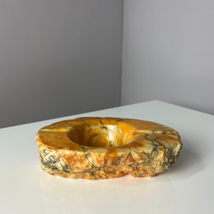 Aschenbecher gelb Alabaster aus Italien