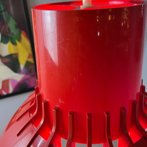 Hängelampe Solar rot Kunststoff von Svend Middelboe für Nordisk