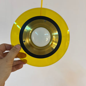 Lamellenlampe Messing Kunststoff Dänemark