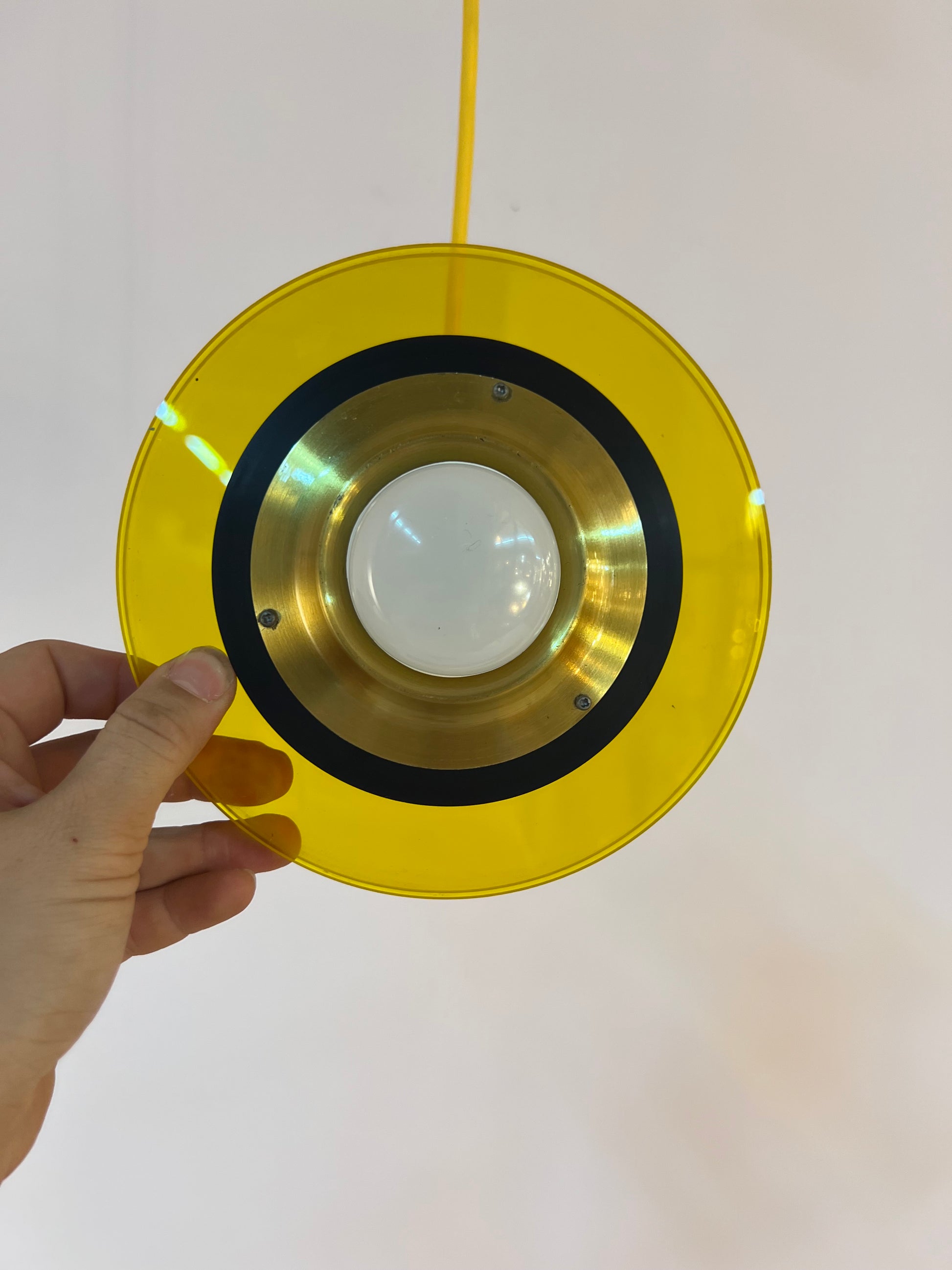 Lamellenlampe Messing Kunststoff Dänemark