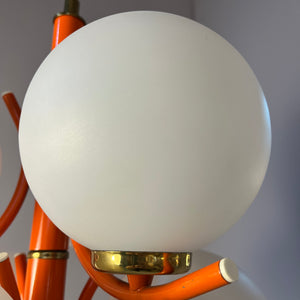 Kronleuchter weiß orange von Richard Essig