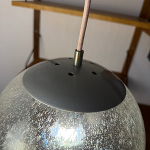Mittlere Kugellampe Strukturglas Metall