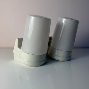 Set: 2x Wandlampe Modell 6070 weiß Sigvard Bernadotte für Ifö