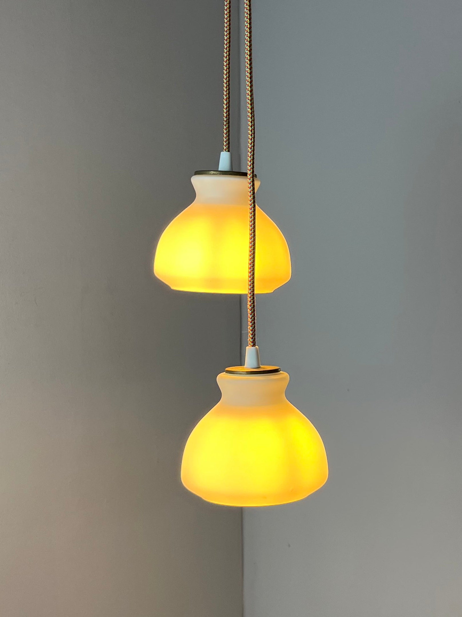 Hängelampe weiß Glas von Holmegaard