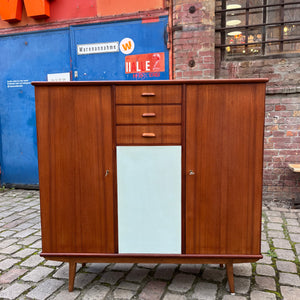 Highboard hellblau Teak