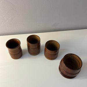 Stapelbare Vase Teak aus Dänemark