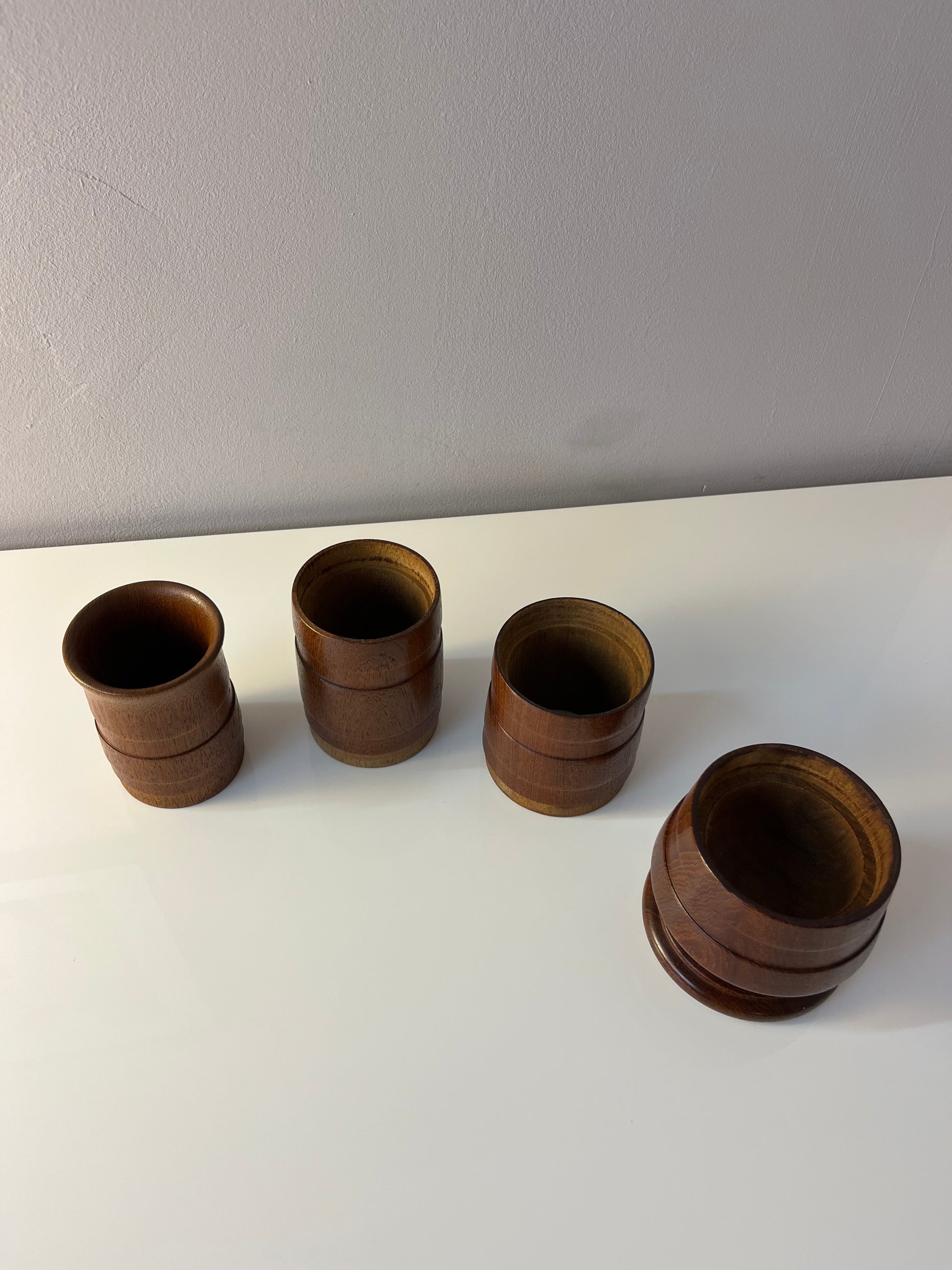 Stapelbare Vase Teak aus Dänemark
