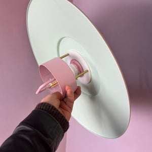 Lamellenlampe neu lackiert mint rosa