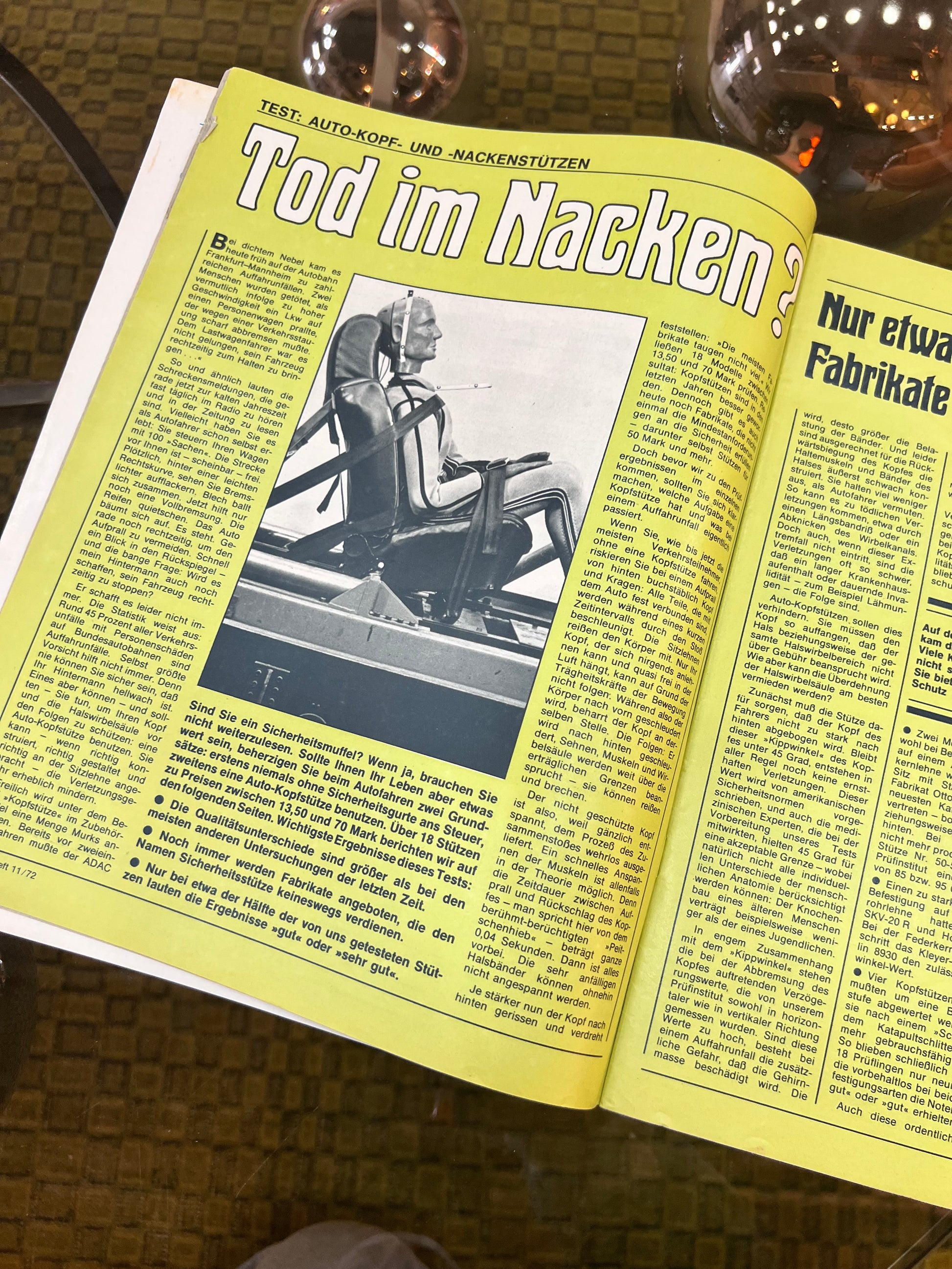 Stiftung Warentest Zeitschrift November 1972