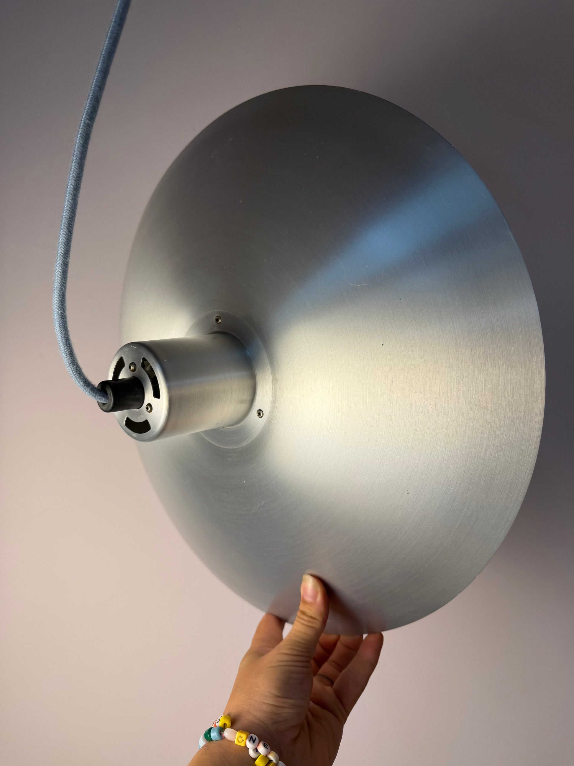 Lamellenlampe PH4/3 silber gebürstet von Poul Henningsen für Louis Poulsen
