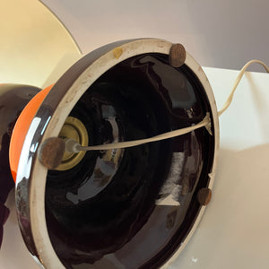 Tischlampe orange braun Keramik aus Westdeutschland