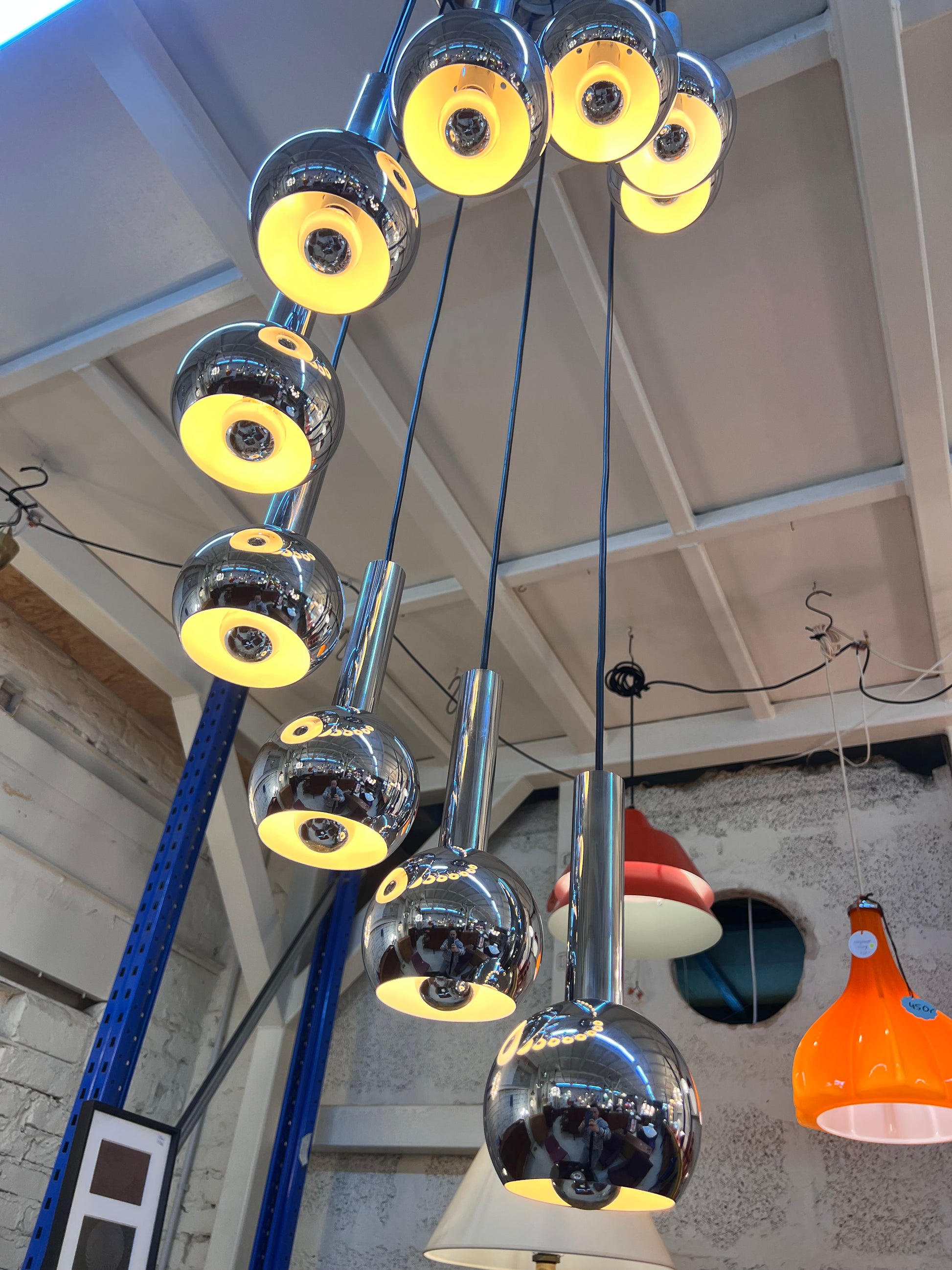 Kaskadenlampe 10-flammig Chrom von STAFF