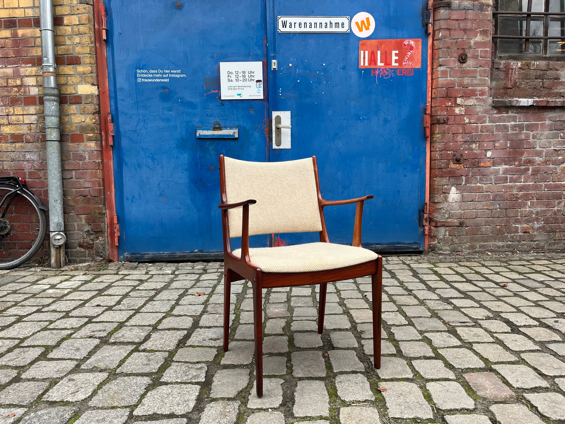 Armlehnstuhl Palisander mit Wollbezug von Johannes Andersen für Uldum Møbelfabrik