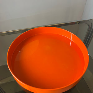 Tablett orange Metall von Boltze Design