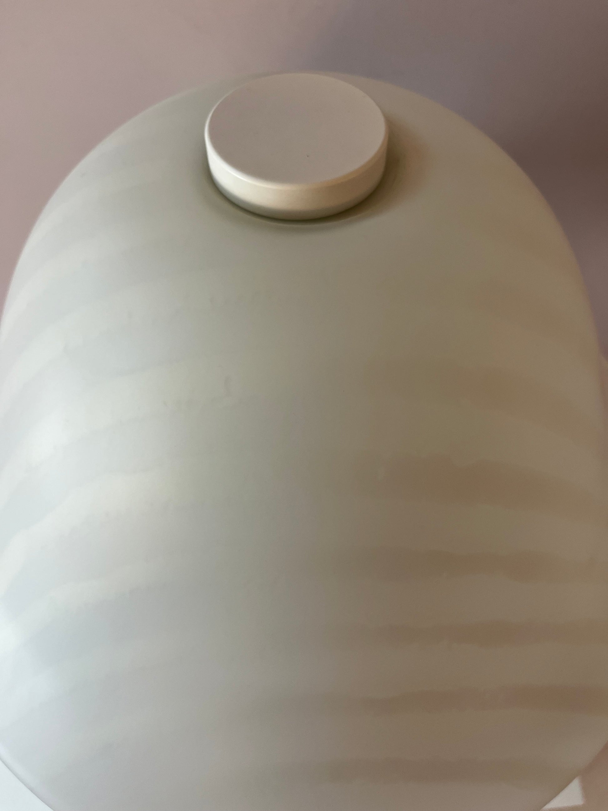 Pilzlampe weiß mit Zebramuster von Peill & Putzler
