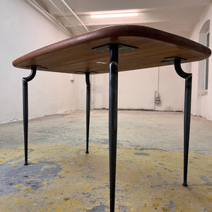 Esstisch Teak mit Metallbeinen