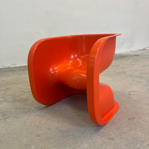 Multifunktionaler Kinderstuhl orange von Johannes Foersom & Peter Hiort Lorenzen für Cado