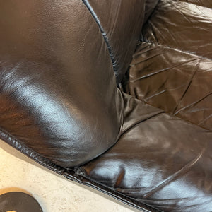 3-Sitzer Sofa schwarz Echtleder