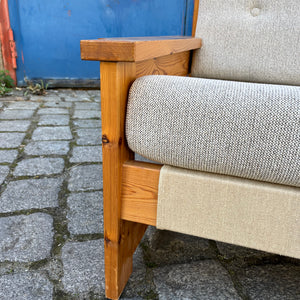 3-Sitzer Sofa beige grau Safari Style