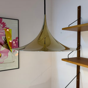 Trompetenlampe gold spiegelnd von Claus Bonderup & Torsten Thorup für Fog & Mørup
