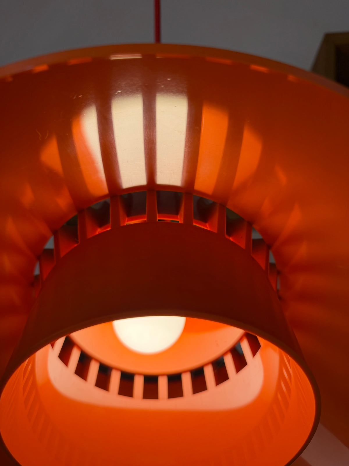Hängelampe Solar orange Kunststoff von Svend Middelboe für Nordisk Solar