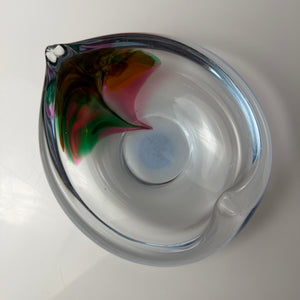 Aschenbecher rot grün Glas von Jiří Šuhájek