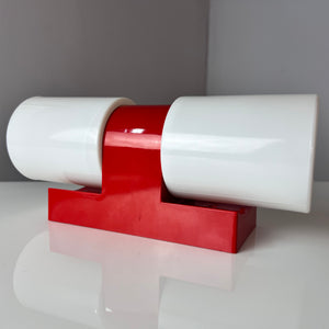 Badlampe rot Kunststoff & Opalglas