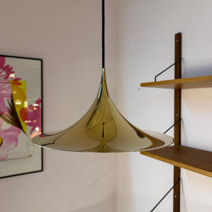 Trompetenlampe gold spiegelnd von Claus Bonderup & Torsten Thorup für Fog & Mørup