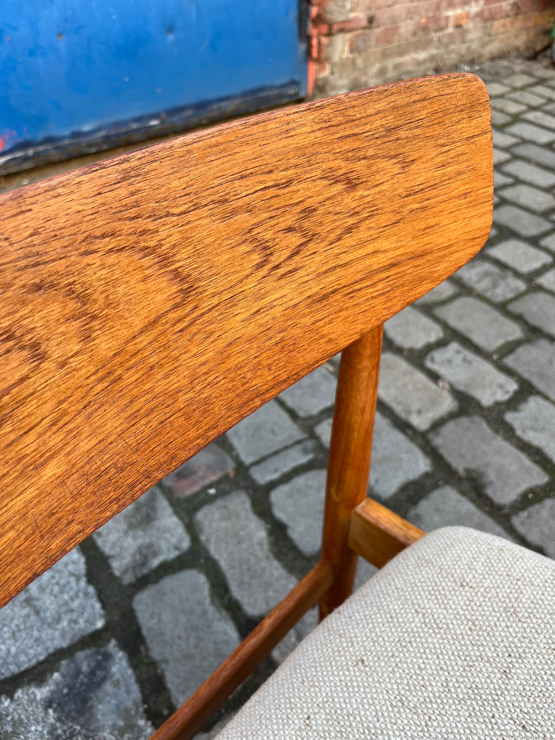 Set: 6x Polsterstuhl beige Teak von Casala