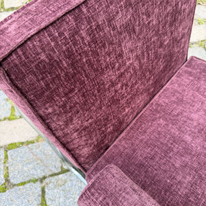 Sessel Halina lila neu gepolstert Chrom von Hellerau