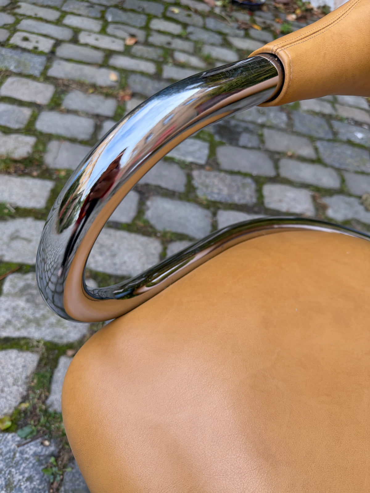 Drehstuhl Chrom Leder von Olymp