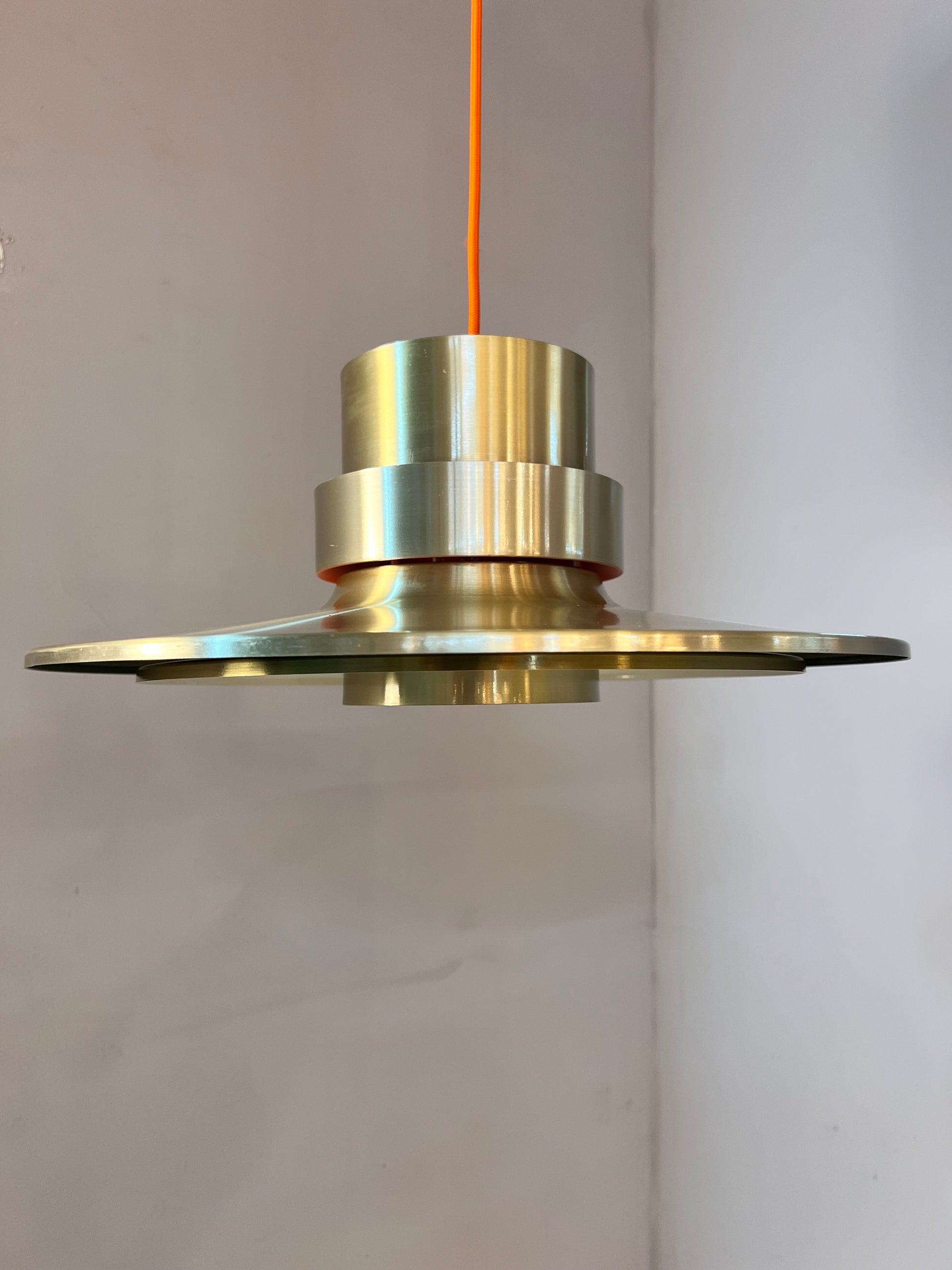 Lamellenlampe Trava grün orange von Carl Thore für Granhaga