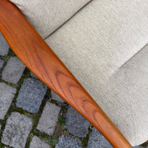 3-Sitzer Sofa Teak Wolle von Holstebro Møbelfabrik